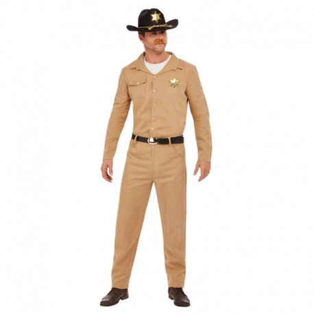 Costume da Sceriffo Anni 80 Beige in Offerta 