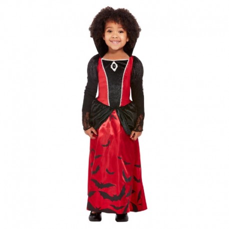 Costume da Vampiro Rosso e Nero Bambini Economico 