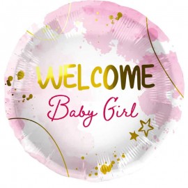 Palloncino Welcome Baby Girl 45 cm