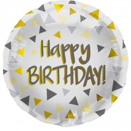 Palloncino Happy Birthday Triangoli 45 cm Online