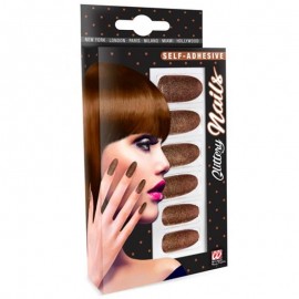 Set di 12 Unghie Brillantini Adesive
