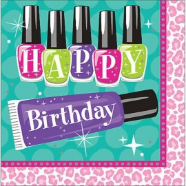 Tovaglioli "Happy Birthday" Sparkle Spa Party Online