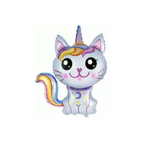 Palloncino Gatto Unicorno 88 x 73 cm 