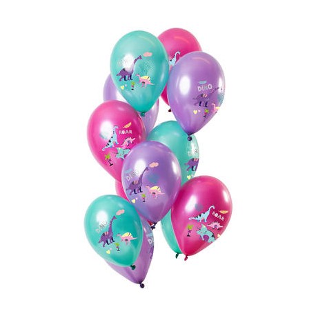 Bouquet di Palloncini 12 pz Dinosauri Rosa 30 cm Prezzo