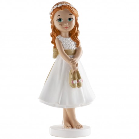 Statuina Comunione Bambina Scalza 13 Cm