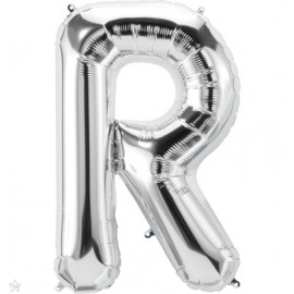 Palloncino Lettera R Argento 110 cm