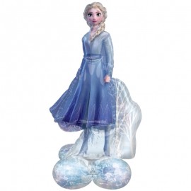 Palloncino Elsa Frozen con Base Economico