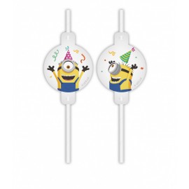 4 Cannucce Minions di Carta Online