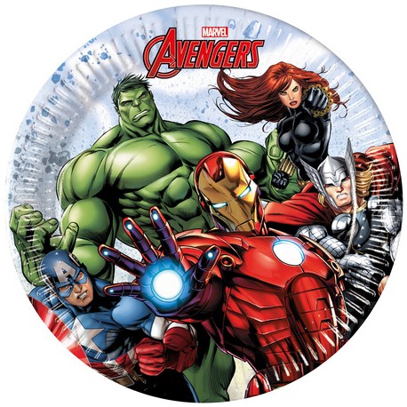 8 Piatti Avengers 20 cm