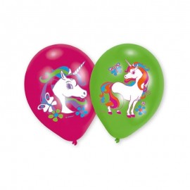 6 Palloncini Unicorno Lattice 28 cm 