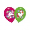 6 Palloncini Unicorno Lattice 28 cm 