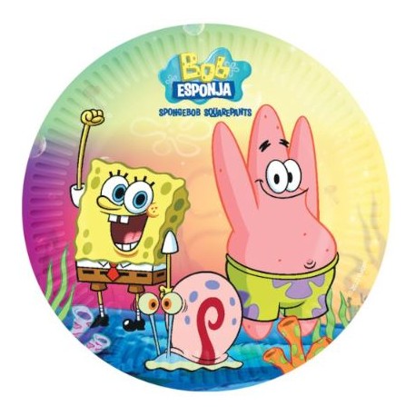 8 Piatti Spongebob 18 cm