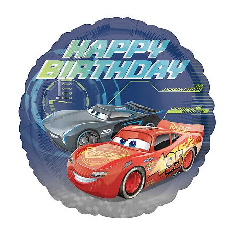 Palloncino Cars 3 Happy Birthday Foil