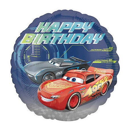Palloncino Cars 3 Happy Birthday Foil
