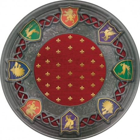 8 Piatti Medievali Metalizzati 18 cm