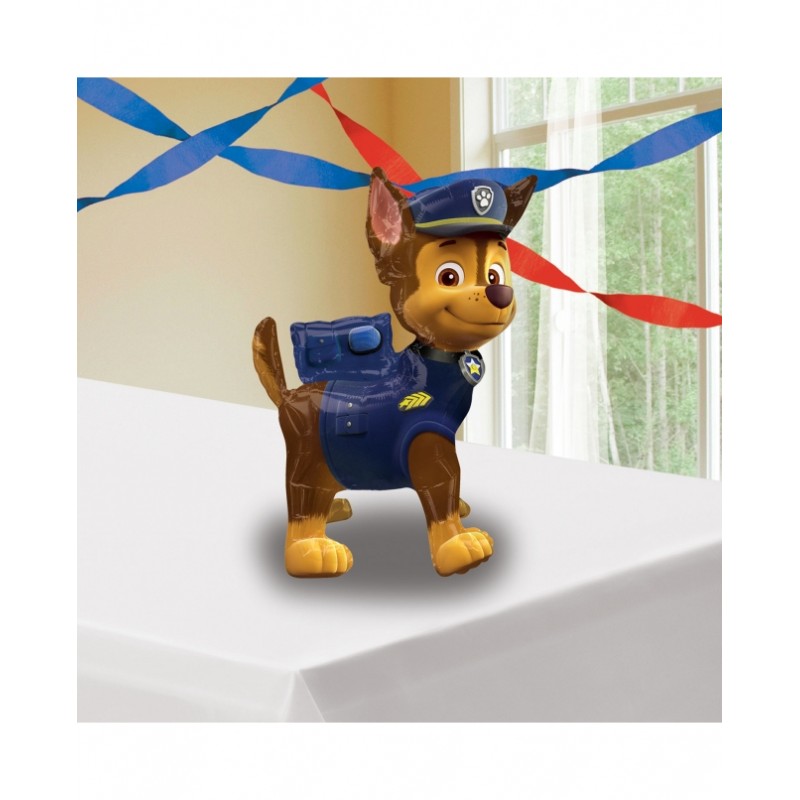 Toyland Palloncino Foil Gigante Paw Patrol Chase, 89 Cm (35 Pollici), Con Valvola Autosigillante, Aria O Elio