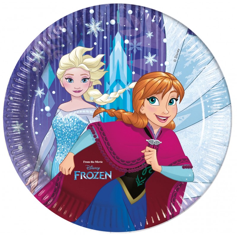 8 piatti Frozen 2 (23 cm) per feste e compleanni