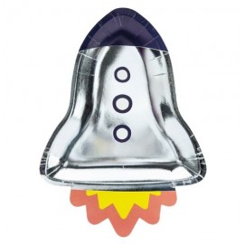 6 Piatti Space Party Rocket 21.5x29.5 cm 6 Piatti Space Party Rocket 21.5x29.5 cm