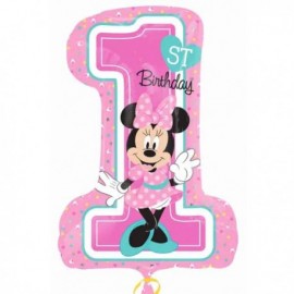 Palloncino Minnie Mouse Primo Compleanno