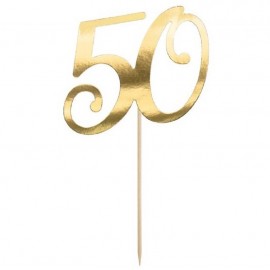 Topper 50 anni Oro 19 cm