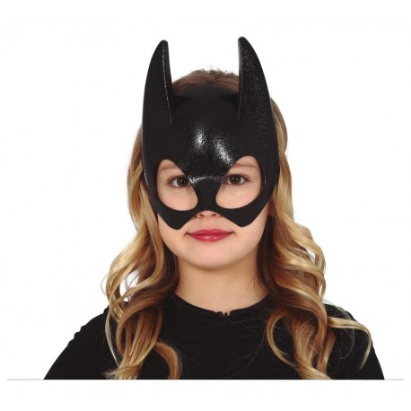 Mezza Maschera da Pipistrello Nera per Bambini in Pvc Online