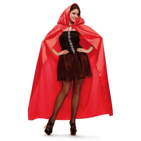 Mantello Rosso con Cappuccio