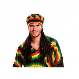 Cappello con Parrucca Rasta 