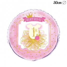 Palloncino Primo Compleanno Bambina 30 cm Palloncino Primo Compleanno Bambina 30 cm