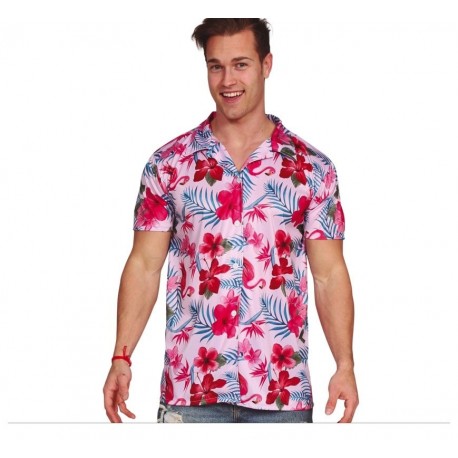 Camicia Hawaiana con Fenicotteri Online