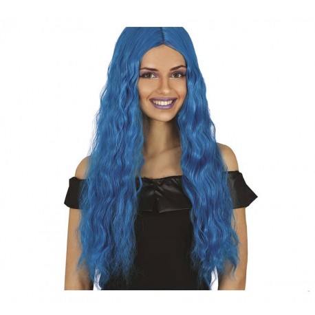 Parrucca Mossa Blu Economica
