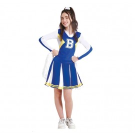 Costume da Cheerleader Bianco e Blu per Ragazza Online