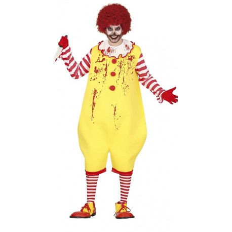 Costume Mr. Ronald McDonald killer Adulto