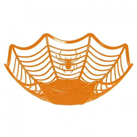 Acquista Vassoio Arancione Ragnatela con Ragno 28 X 8 Cm