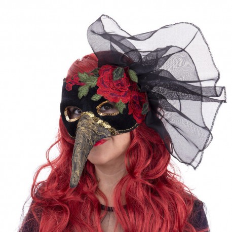 Acquista Maschera Veneziana con Rose