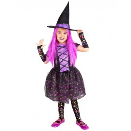 Costume da Strega Viola Moonlight Bambina