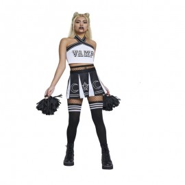 Costume Cheerleader Vamp Bianco e Nero da Donna Shop