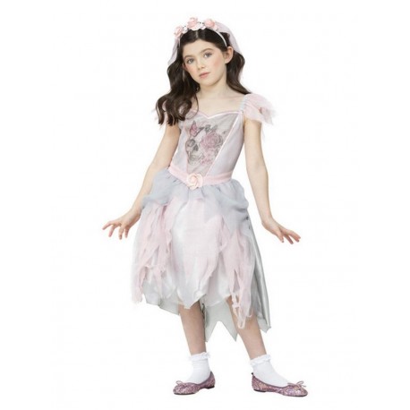 Costume da Sposa Fantasma Rosa per Bambina Offerta