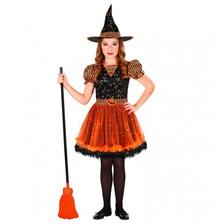 Costume da Strega Elegante Arancione Bambina Shop