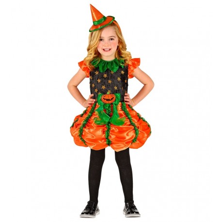 Costume da Strega Zucca Bambina Online