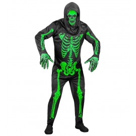 Costume Scheletro Fluorescente con Guanti e Maschera per Uomo Shop