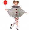 Costume da Pagliaccio Horror Grigio Bambina Online