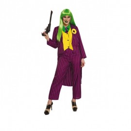 Costume da Joker a Righe Donna Economico