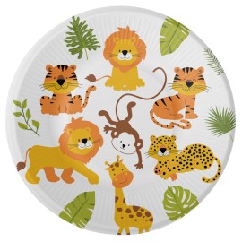 8 Piatti con Leone della Giungla 18 cm