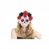 Compra Maschera Catrina con Fiori Rossi e Neri 