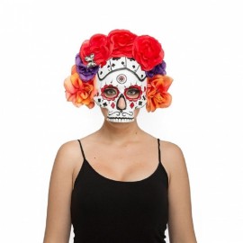 Maschera Catrina Teschio con Fiori Colorati Shop