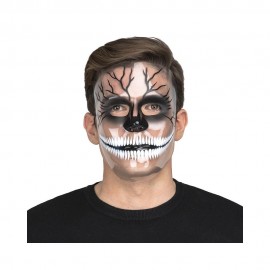 Maschera Trasparente Scheletro Bianco e Nero Shop