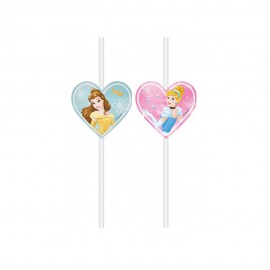 6 Cannucce Medaglione Principesse Dream Disney