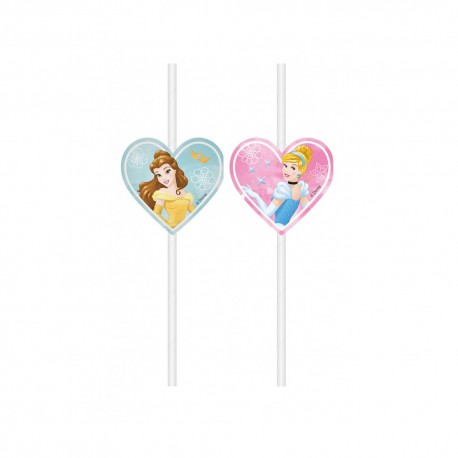 6 Cannucce Medaglione Principesse Dream Disney
