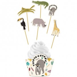 Set Topper Animali dello Zoo