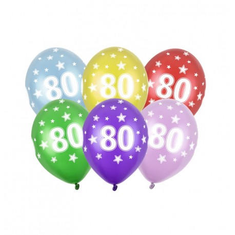 Palloncini Colorari con Numero 80 Shop